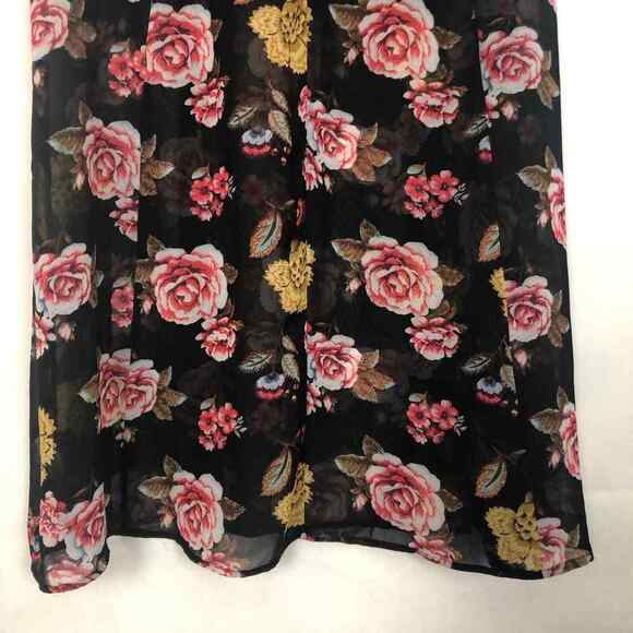 High Rise Floral Center Slit Maxi Skirt Size Small - Picture 10 of 10